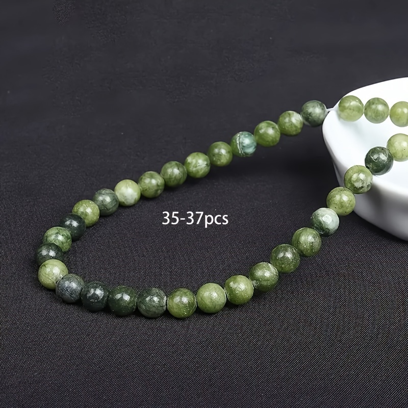 4 6 8 10mm Green Natural Stone Beads Loose Gemstones for Jewelry Making